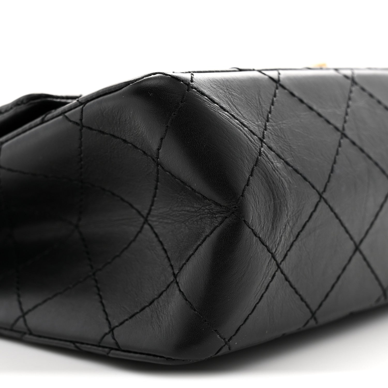Aged Calfskin Quilted 2.55 Reissue 226 Flap Black
