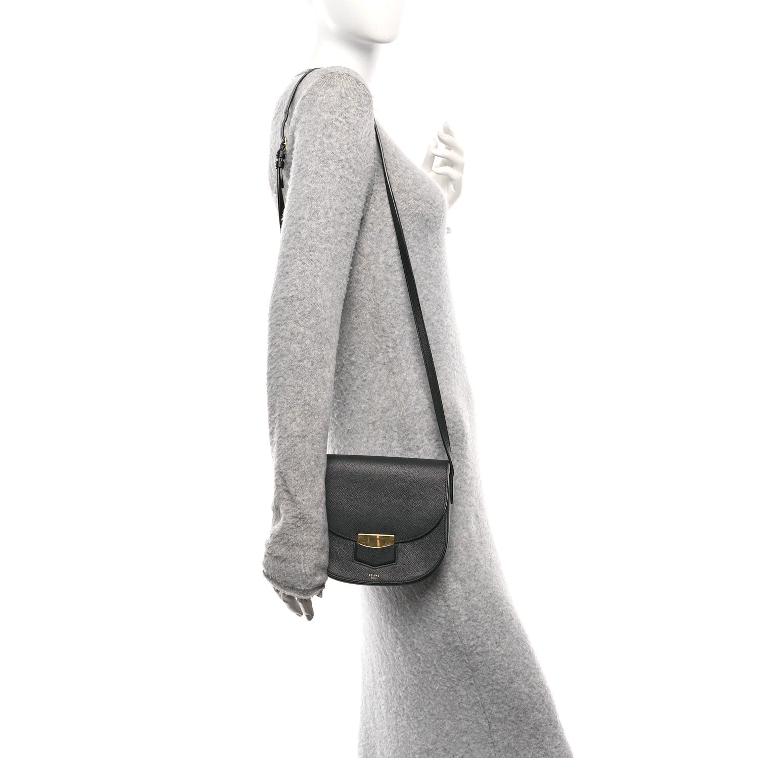 Grained Calfskin Small Trotteur Black