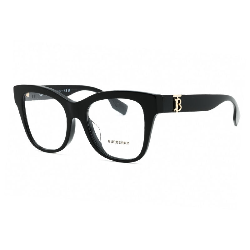 Burberry Eyeglasses Square Full Rim, Black Frame and Clear Demo Lenses Lens BE2388F3001