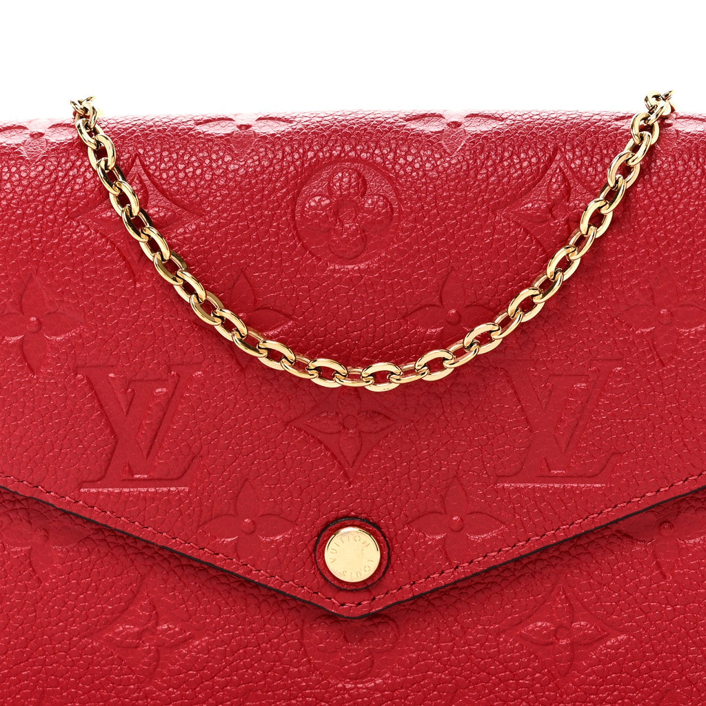 Empreinte Pochette Felicie Chain Wallet Scarlet