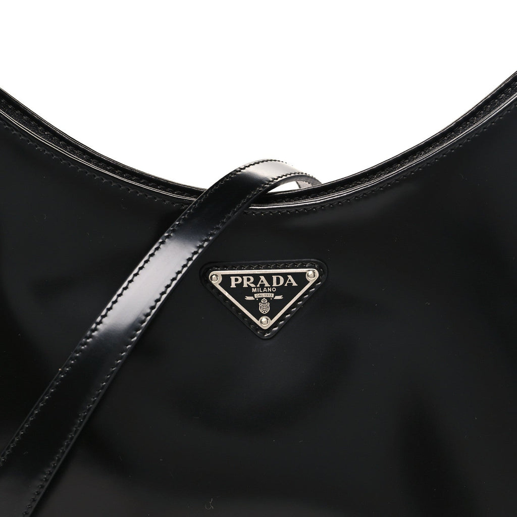 Spazzolato Large Cleo Adjustable Strap Shoulder Bag Black