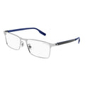 Montblanc Eyeglasses Rectangle Full Rim, Silver Frame and Clear Demo Lens Lens MB0187O002