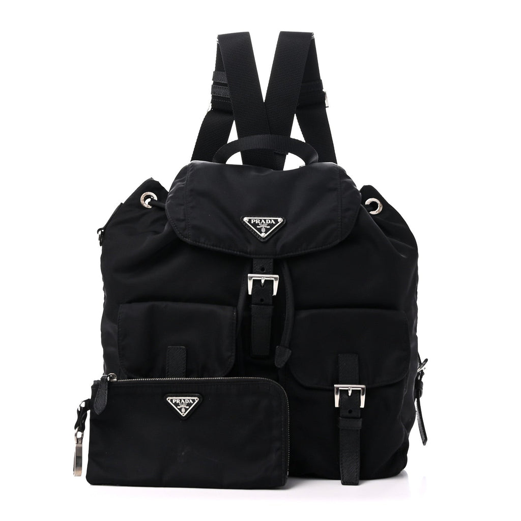 Nylon Vela Medium Backpack Black