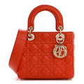 Lambskin Cannage Small My ABCDior Lady Dior Orange
