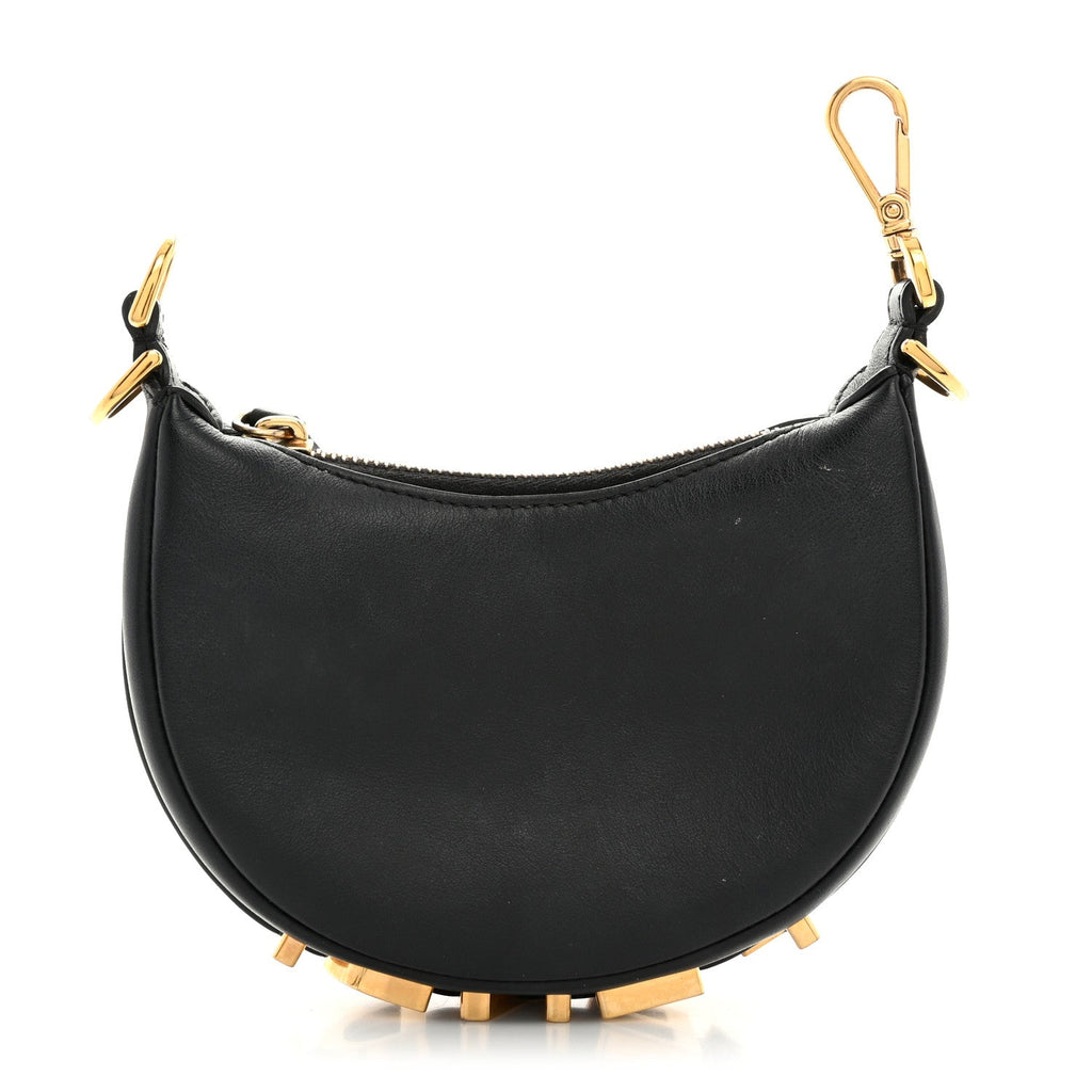 Vitello Grace Matte Nano Fendigraphy Hobo Charm Black