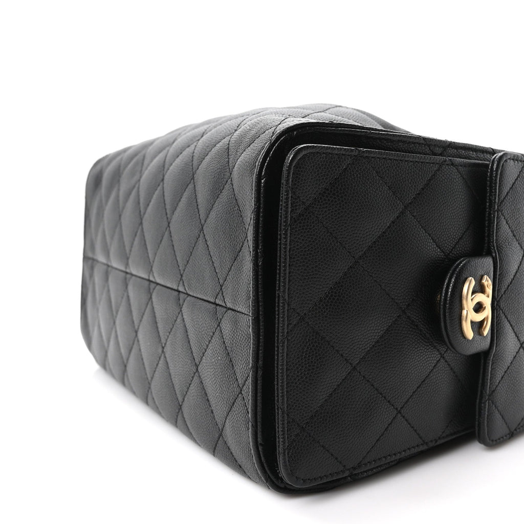 Caviar Quilted Small Chanel 25 Handbag Black