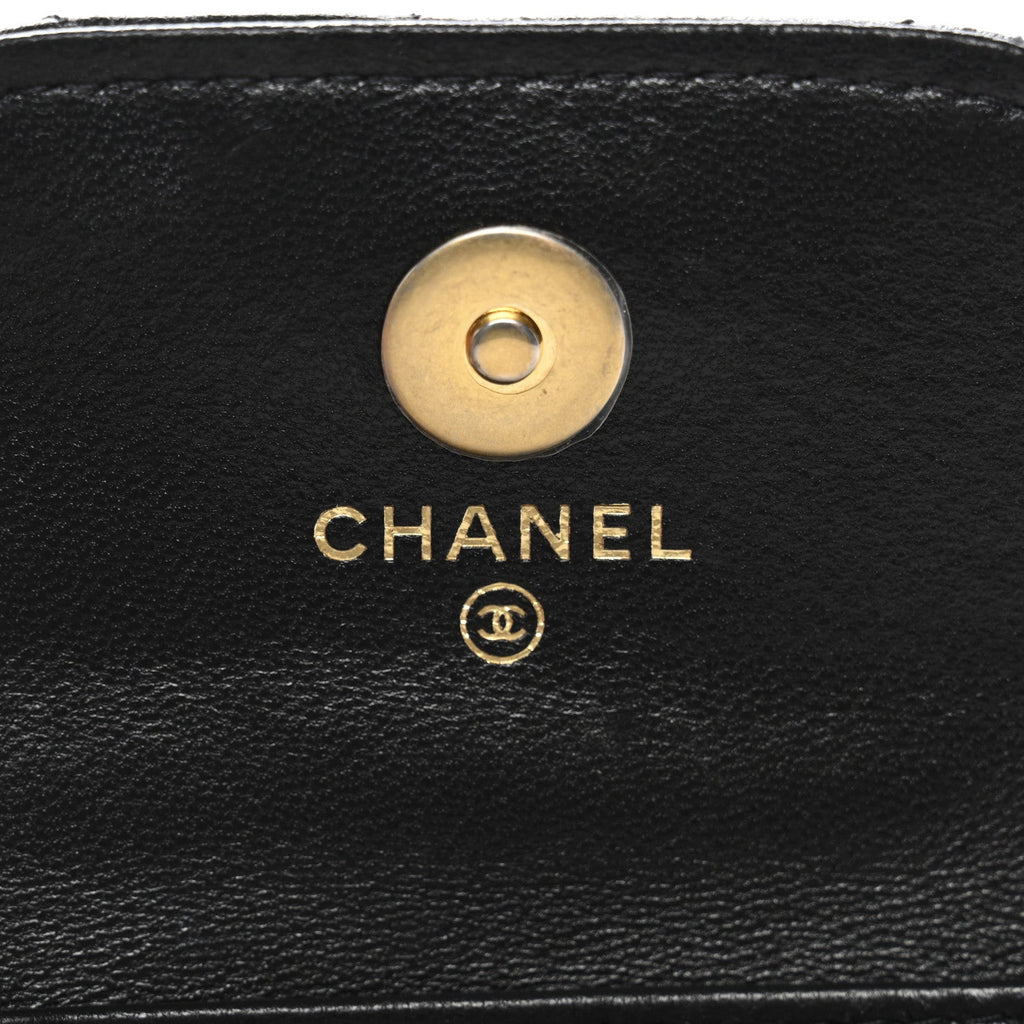 Lambskin Quilted Pearl Crush Waist Bag Black