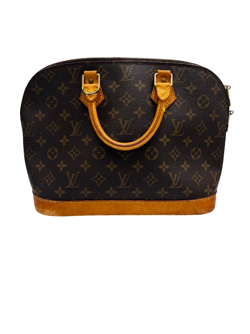 Louis Vuitton Alma Handbag Monogram Canvas Brown Canvas Handbag ( )
