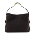 GG Supreme Monogram Large Beatrix Tote Dark Brown