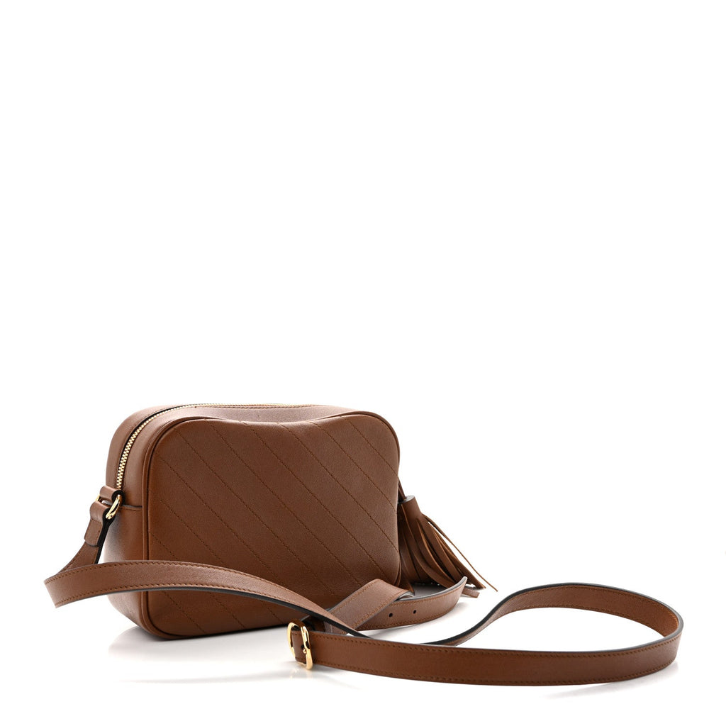 Sakai Be Green Calfskin Diagonal Stitched Small Blondie Shoulder Bag Cuir
