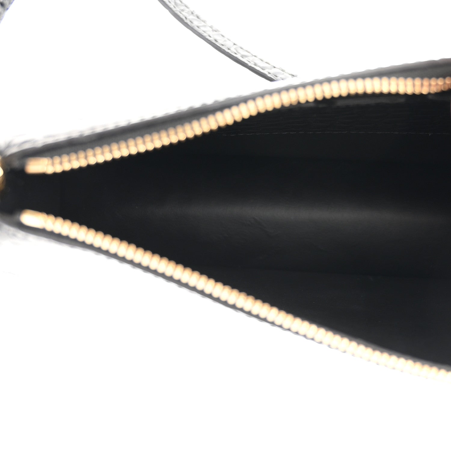 Calfskin Alligator Embossed Mini TB Shoulder Bag Black
