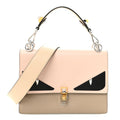 Vitello Liberty Lucido Metal Monster Eyes Studded Kan I Shoulder Bag Cuoio Bubblegum Light Blue