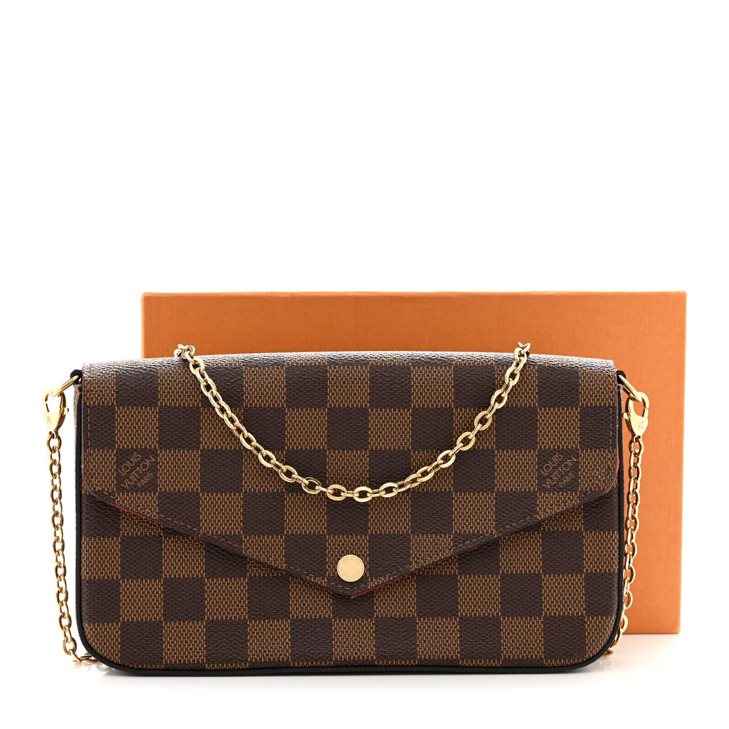 Damier Ebene Pochette Felicie Chain Wallet