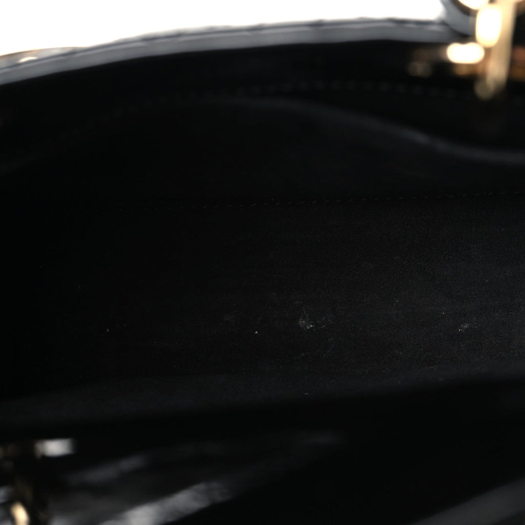 Patent Cannage Small Lady Dior Black