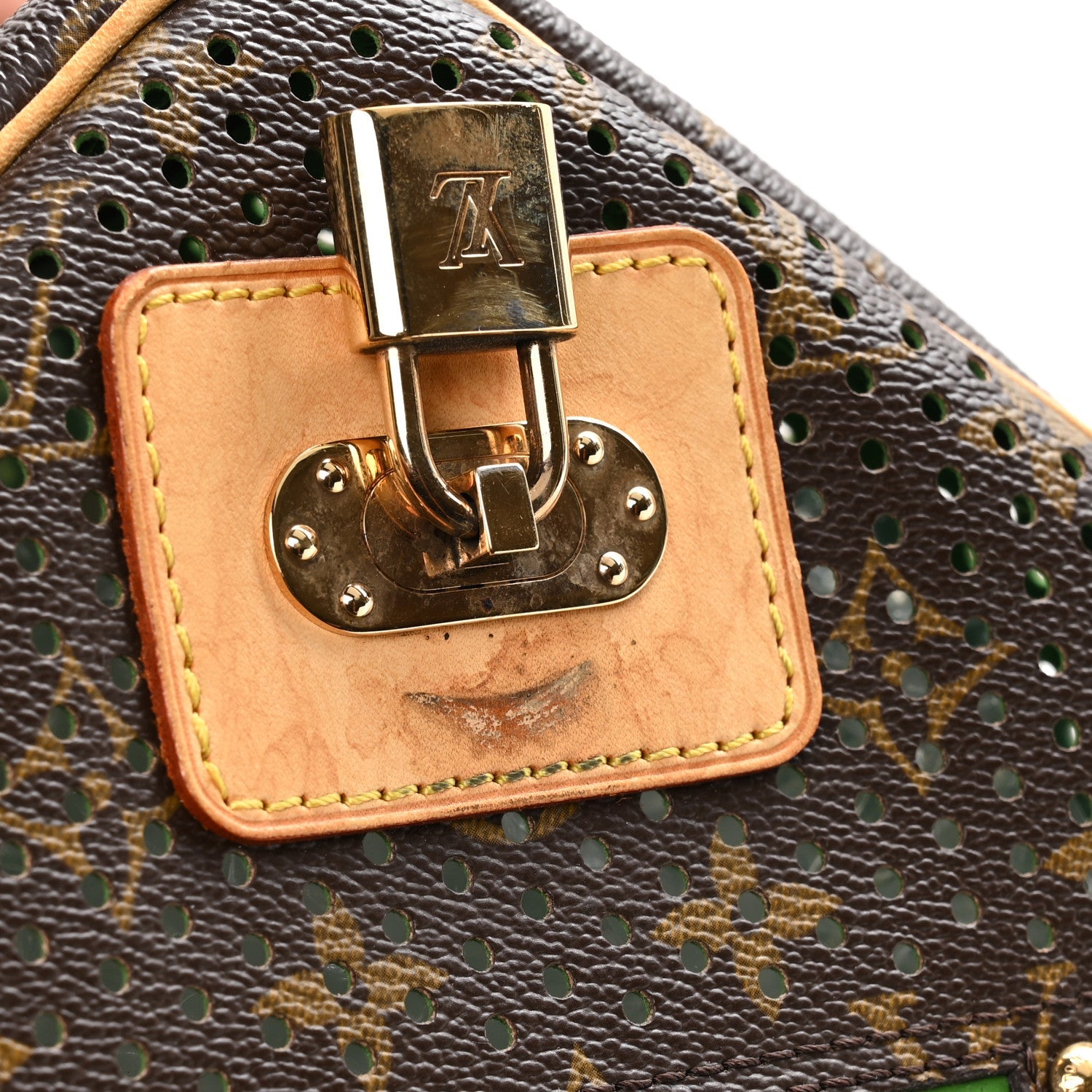Monogram Perforated Speedy 30 Green