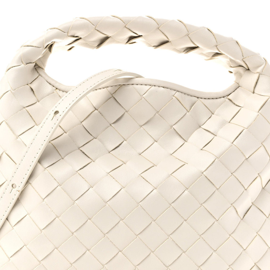 Calfskin Intrecciato Mini Hop White
