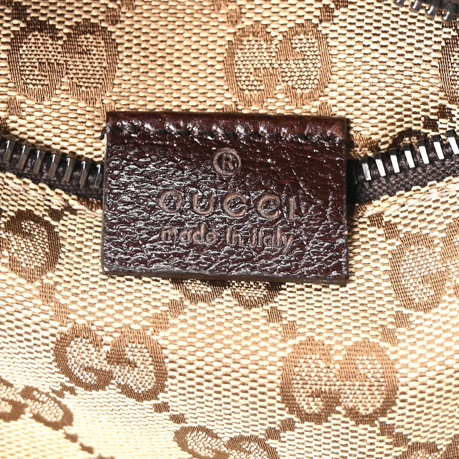 GG Monogram Web Double Pocket Belt Bag Dark Brown