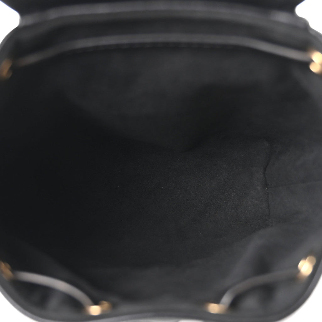 Lambskin Embossed Monogram Coussin Mini Backpack Black