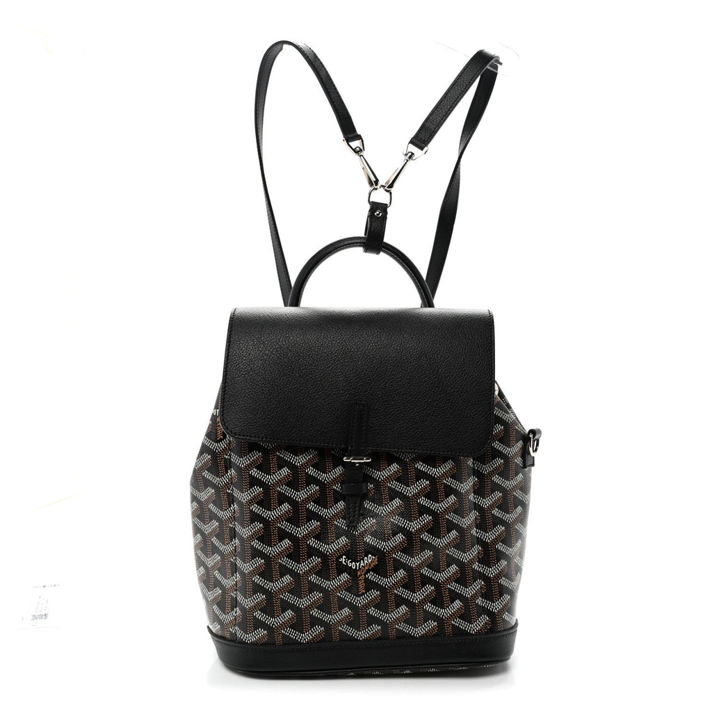 Goyardine Calfskin Mini Alpin Backpack Black