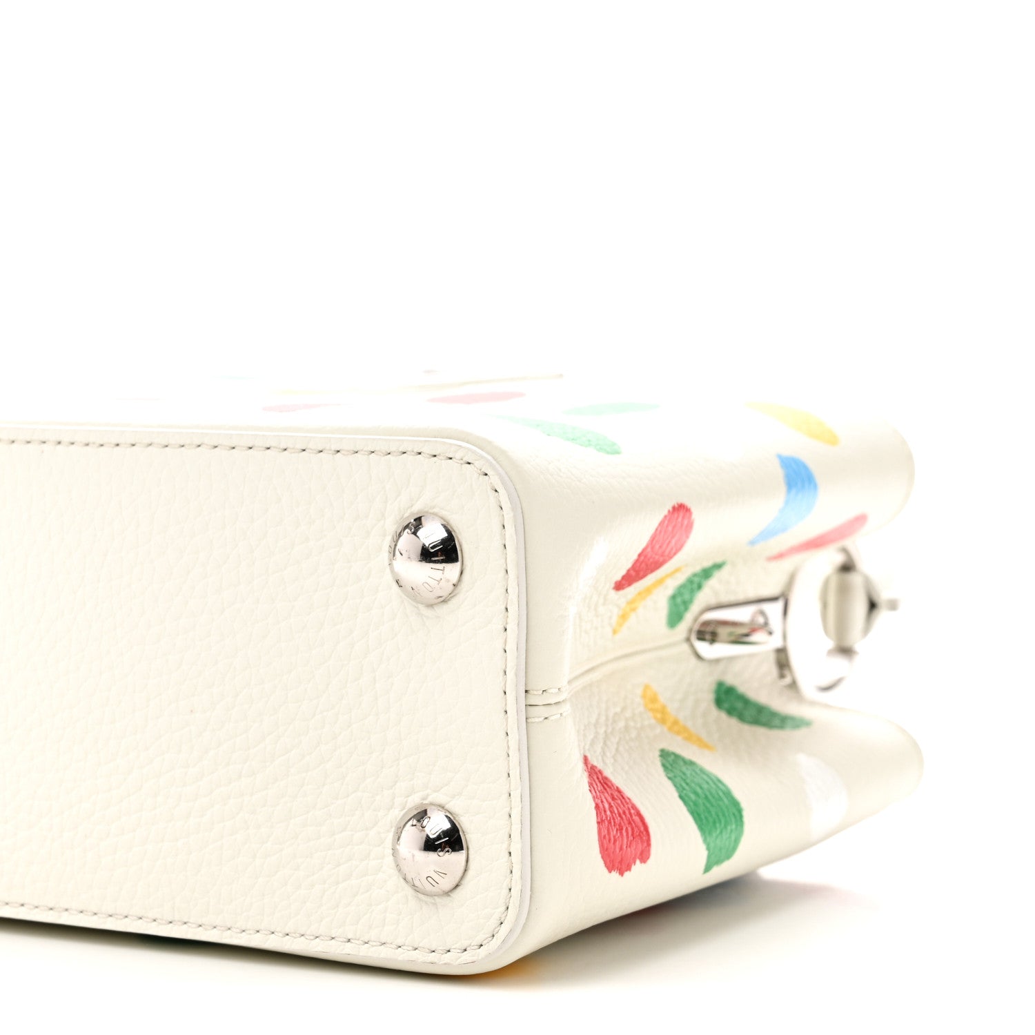 LV X YK Taurillon Capucines BB White