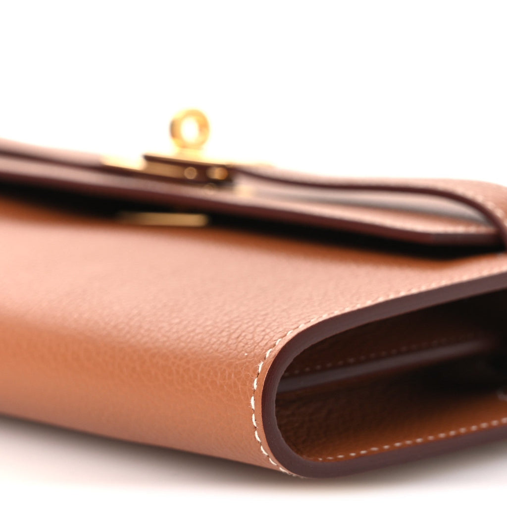 Evercolor Kelly Wallet To Go Gold