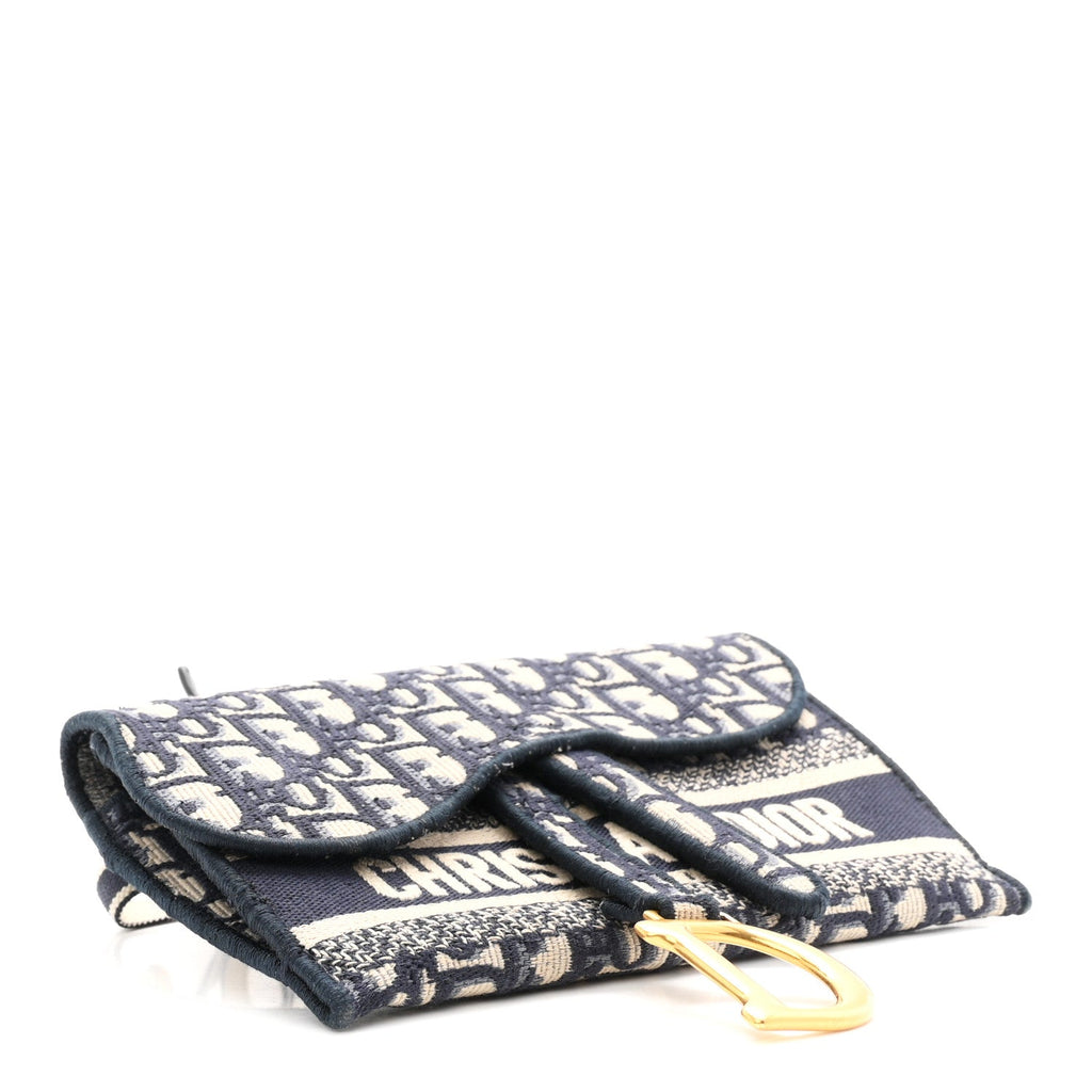 Oblique Slim Saddle Pouch Blue