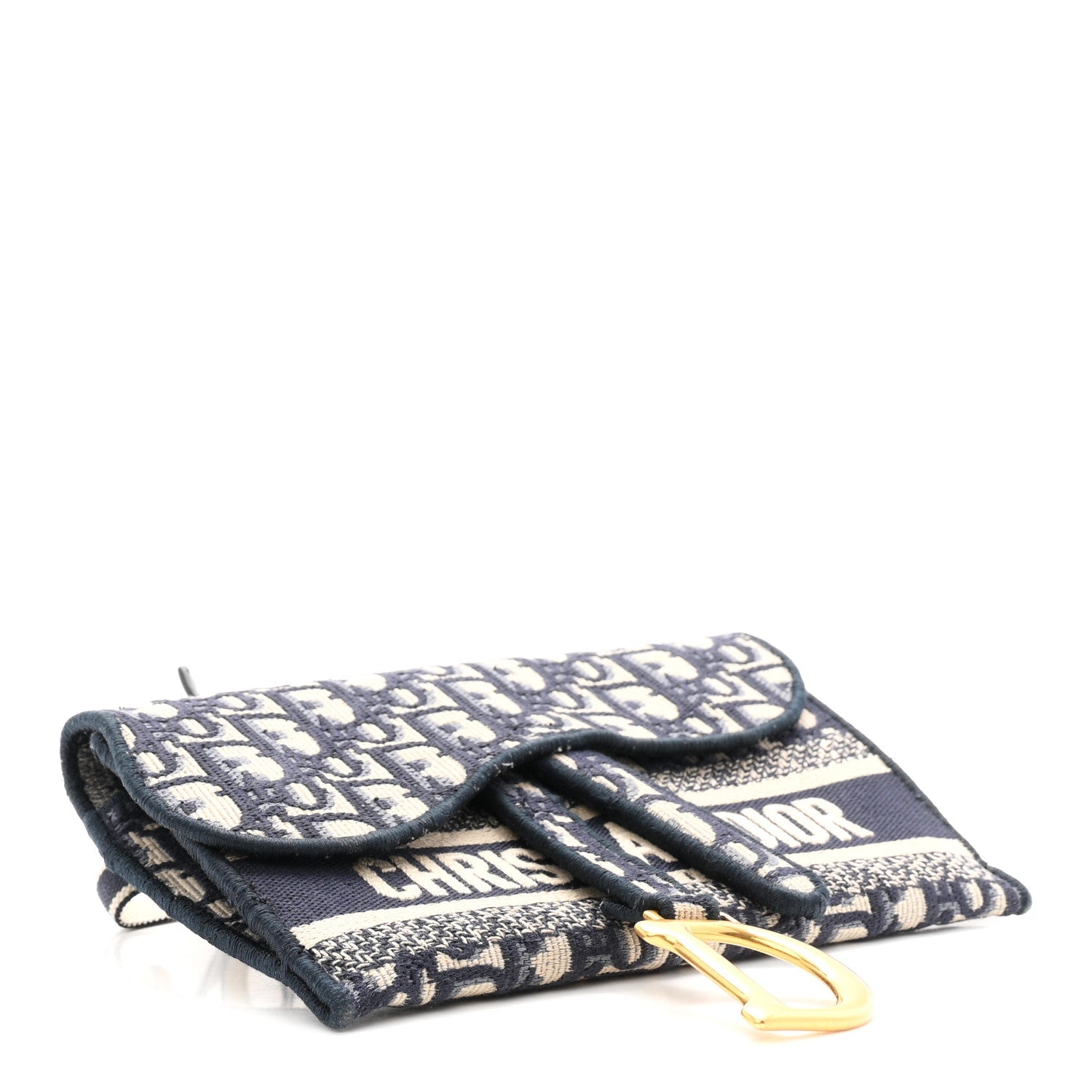 Oblique Slim Saddle Pouch Blue