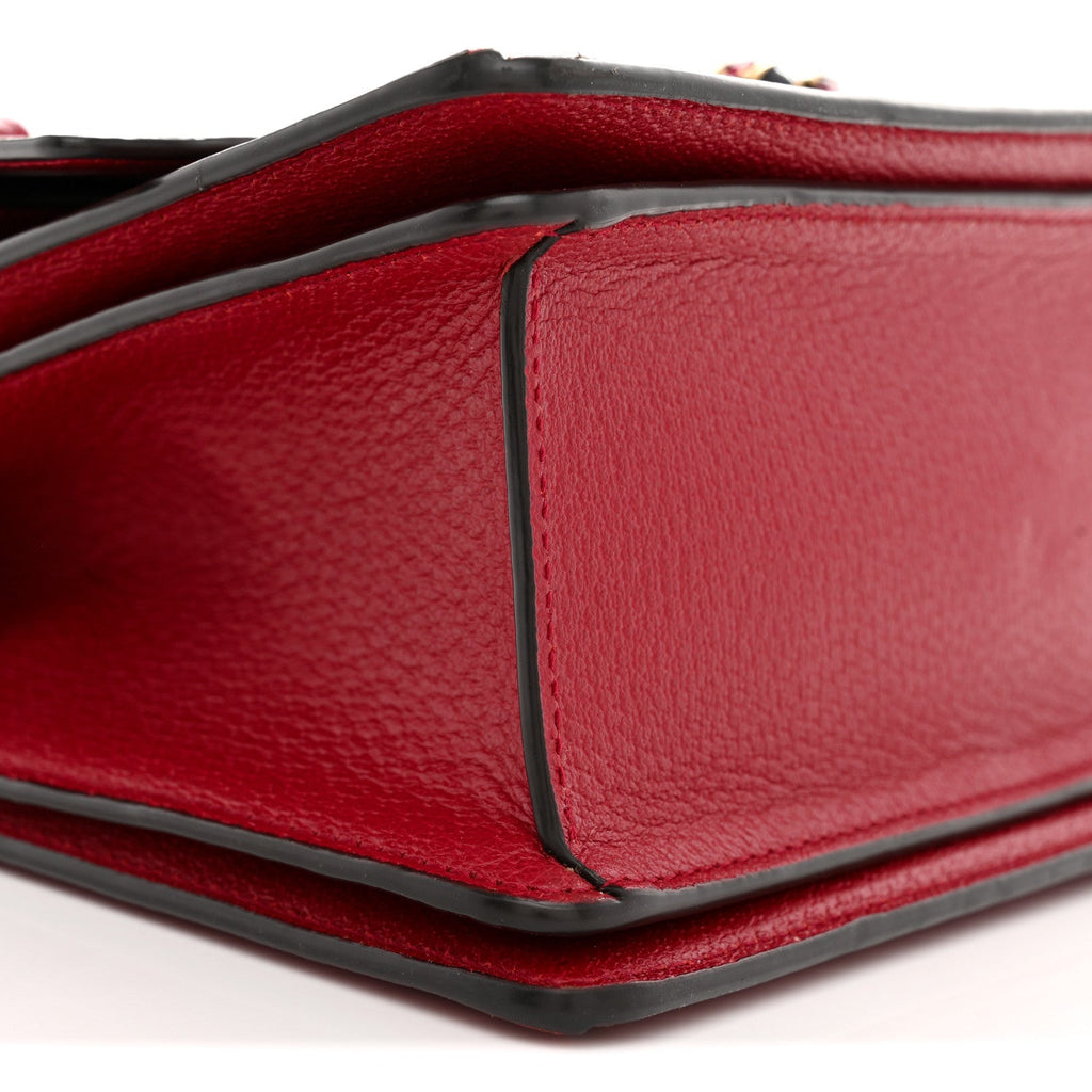 GG Supreme Monogram Small Queen Margaret Top Handle Bag Red