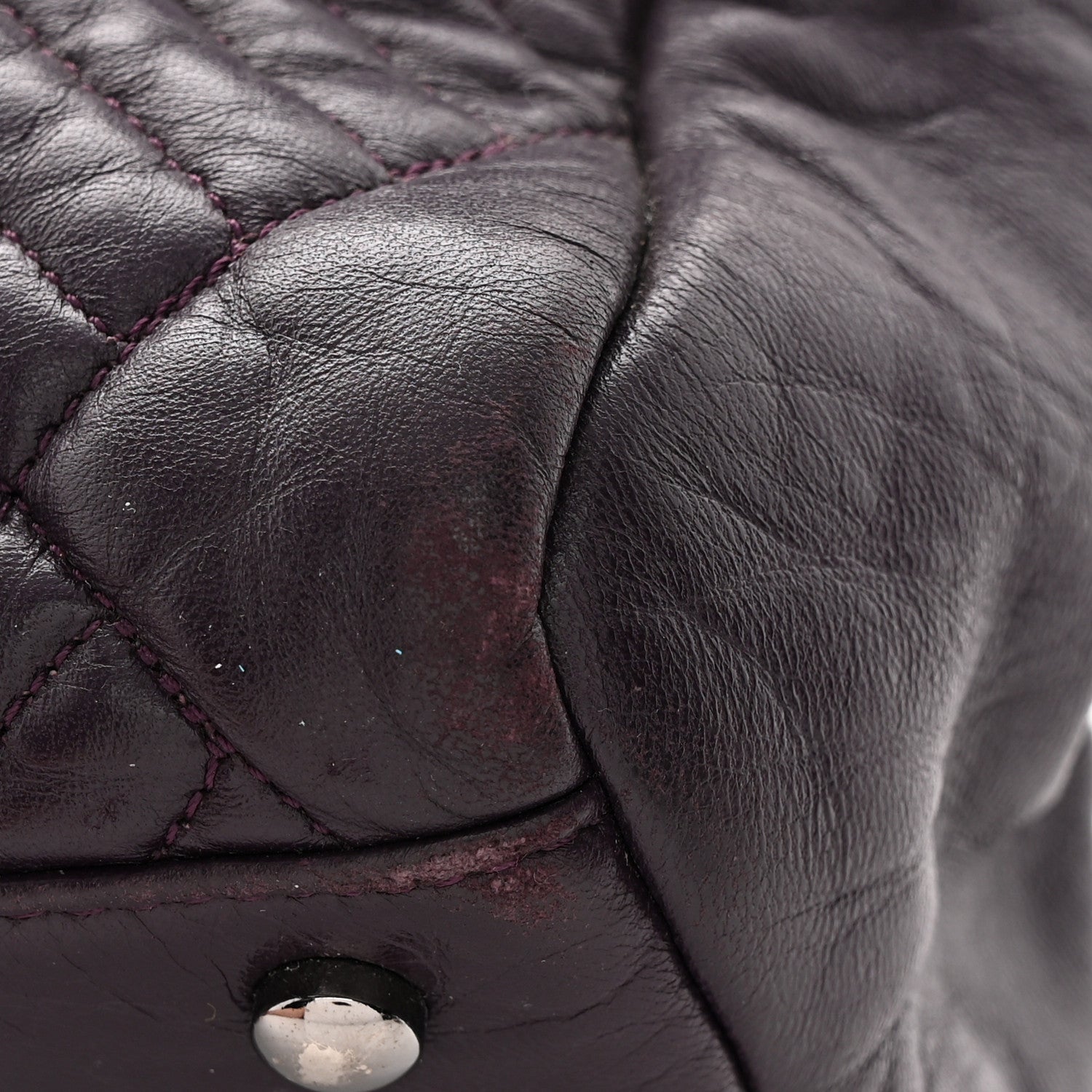 Lambskin In And Out XL Maxi Flap Dark Purple
