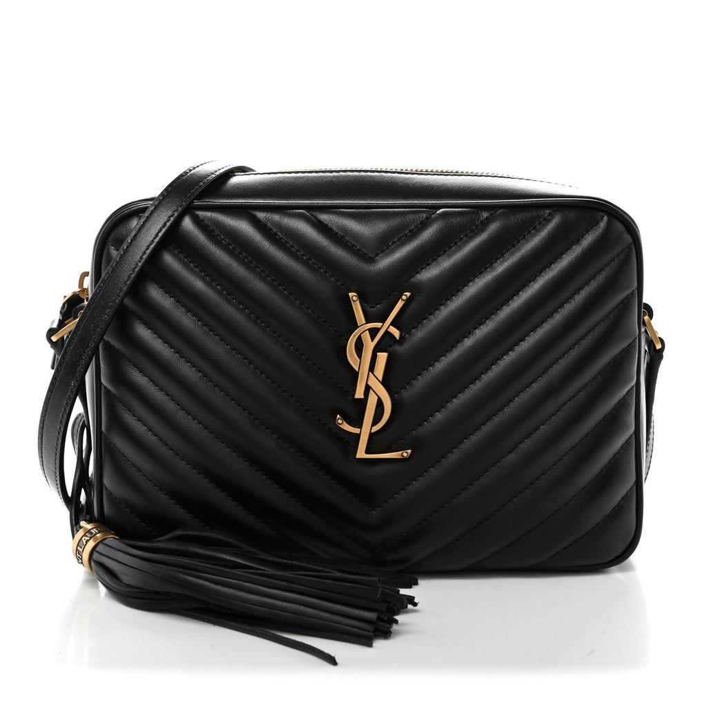 Calfskin Matelasse Monogram Lou Camera Bag Black