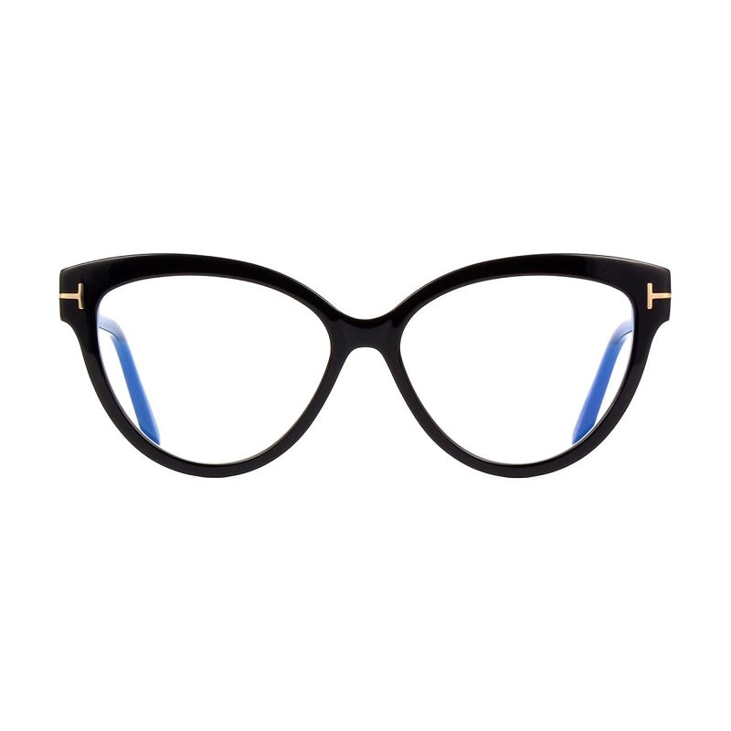 Tom Ford Eyeglasses Cat Eye Full Rim, Opal Fuchsia Frame and Clear Demo Lenses Lens FT5763-B077