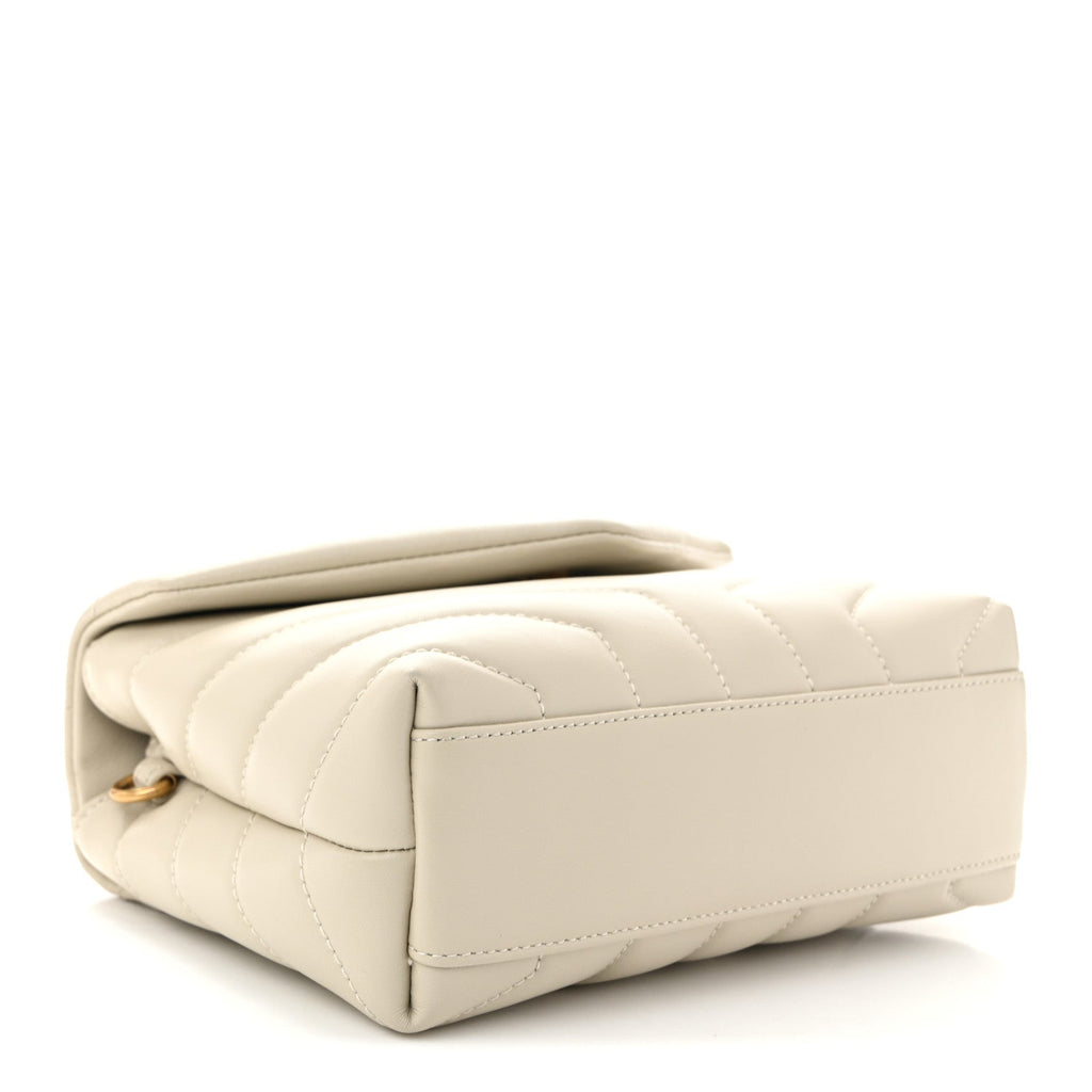 Calfskin Y Quilted Monogram Toy Loulou Crossbody Bag Crema Soft