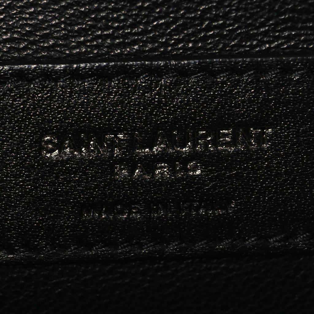Grain De Poudre Textured Mixed Matelasse Triquilt Medium Monogram Monochrome Satchel Black