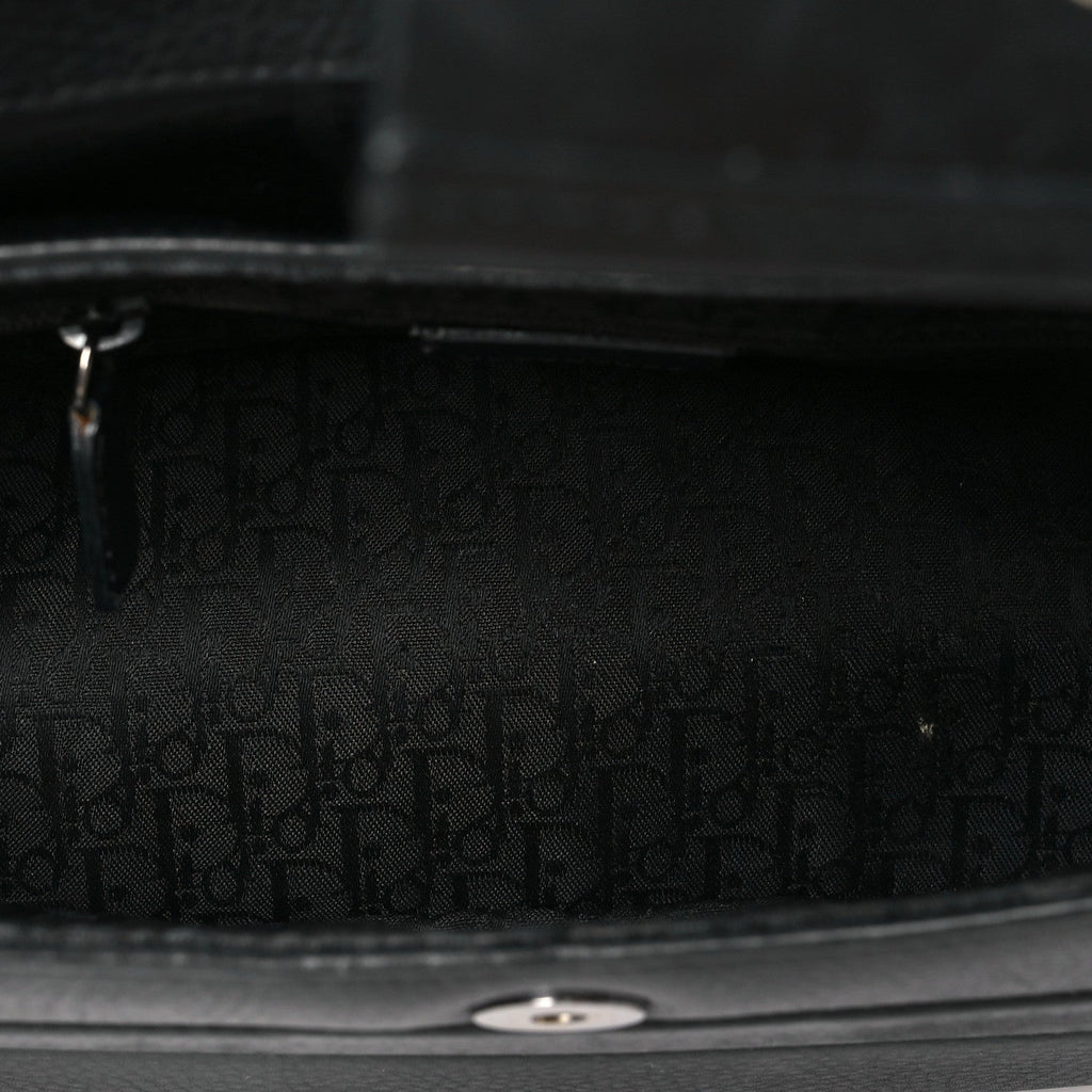 Canvas Calfskin Monogram Street Chic Columbus Ave Shoulder Bag Black