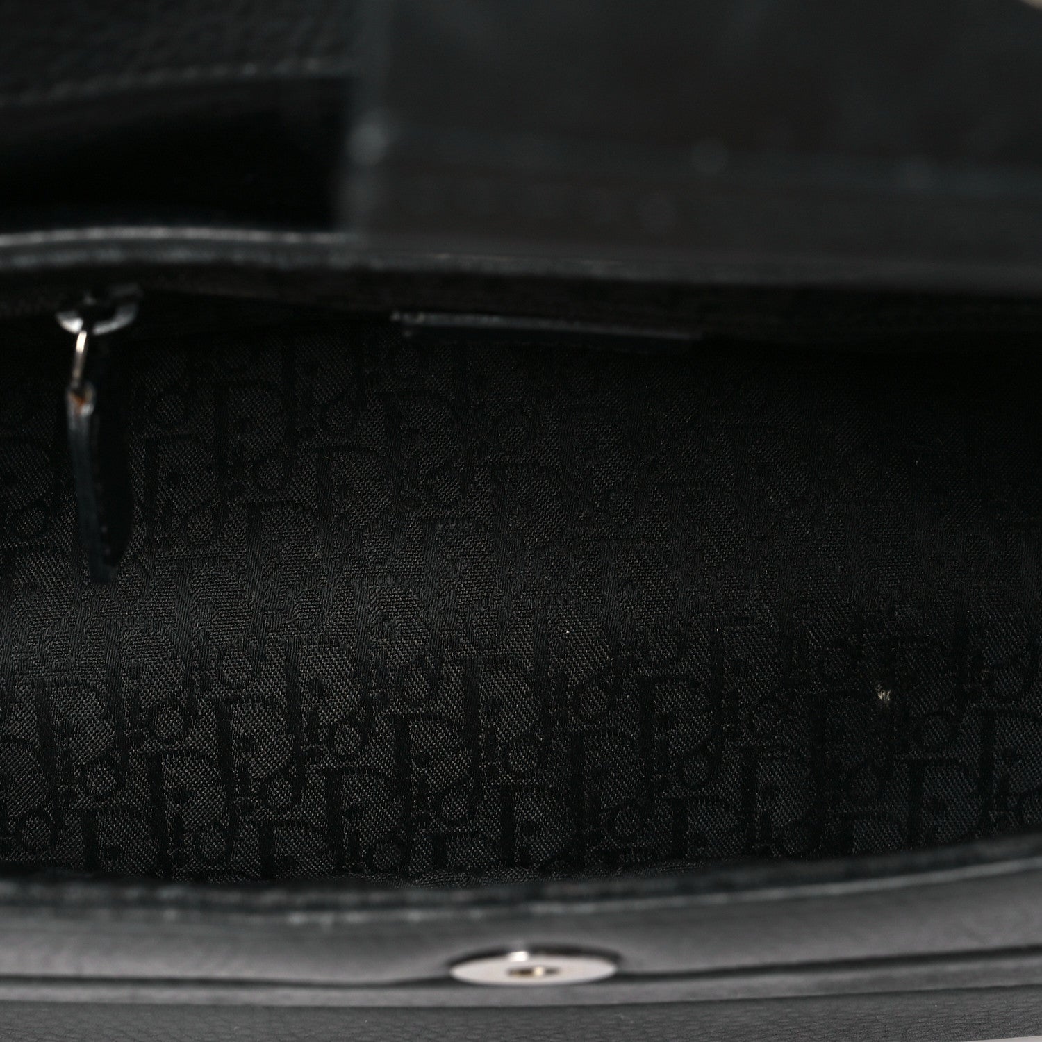 Canvas Calfskin Monogram Street Chic Columbus Ave Shoulder Bag Black
