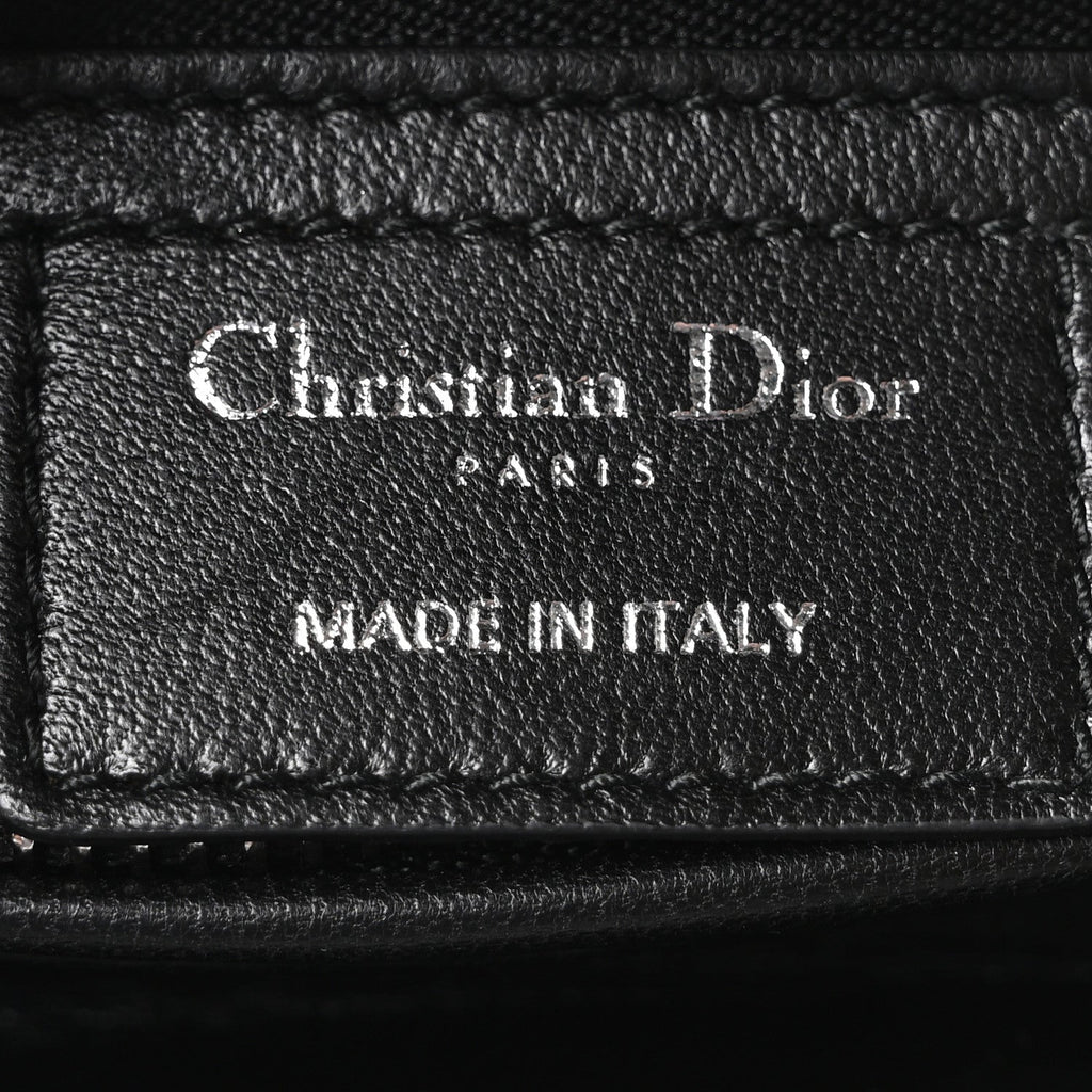Lambskin Cannage Medium Lady Dior Black