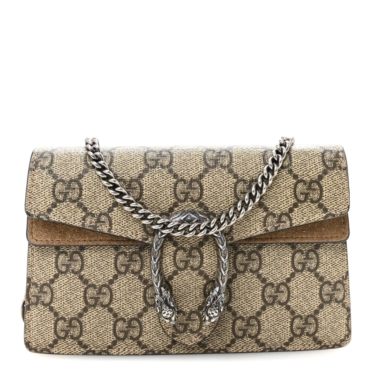 GG Supreme Monogram Super Mini Dionysus Shoulder Bag Taupe