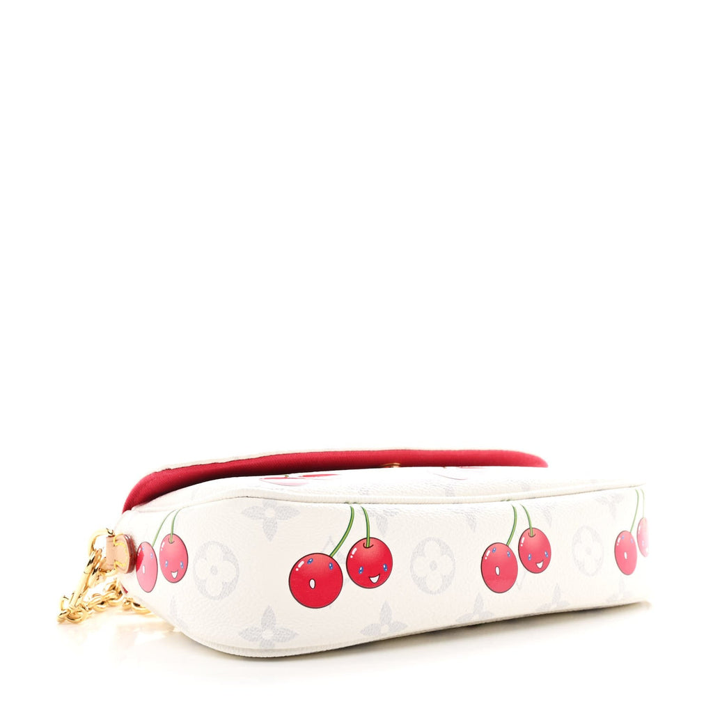 LV X TM Monogram Cerises Ivy Wallet On Chain White