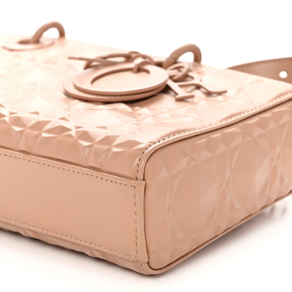 Calfskin Cannage Diamond Medium Lady D-Joy Rose Des Vents