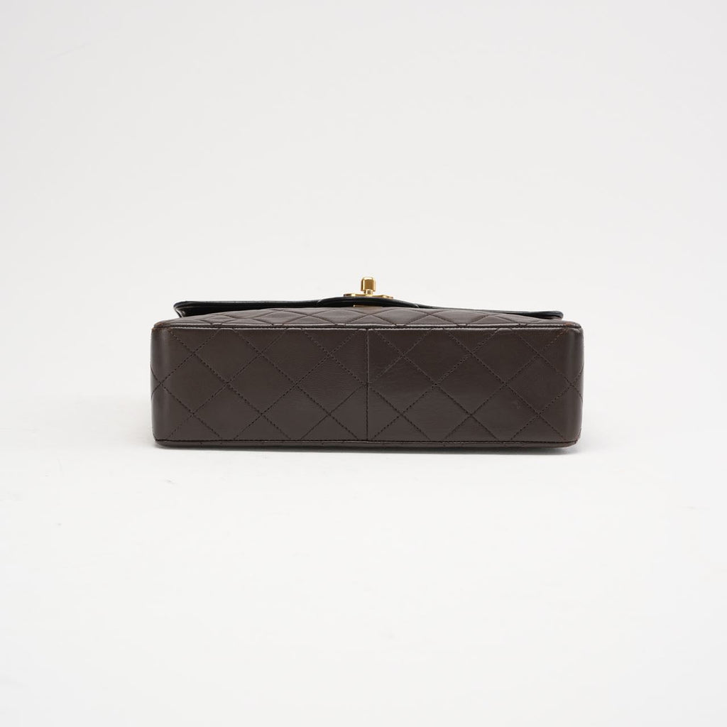 Chanel Vintage Brown Two-Tone Classic Flap Bag 1991