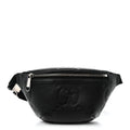 Piuma Calfskin Jumbo GG Embossed Small Belt Bag Black