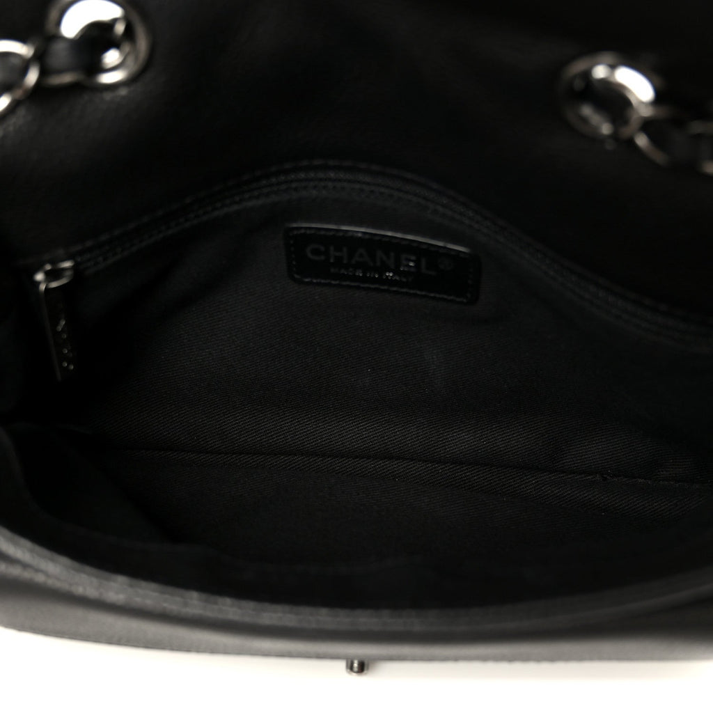 Caviar Quilted Medium Now and Forever Flap Black