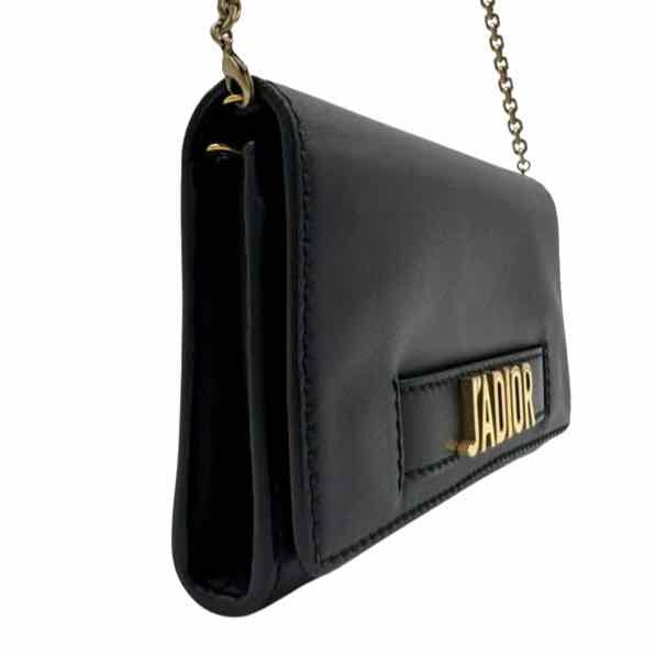 DIOR Calfskin J'Adior Chain Flap Bag Black