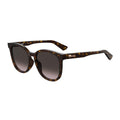 Moschino Sunglasses Square Full Rim, Dark Havana Frame and Brown Gradient Lens MOS074/F/S0086HA