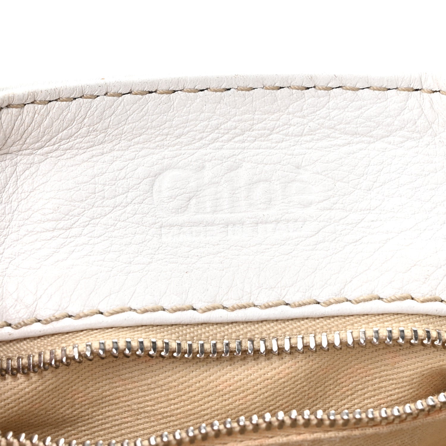 Calfskin Medium Paddington Satchel White