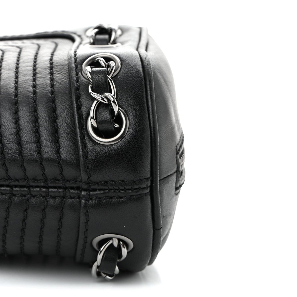 Lambskin Lax Small Tassel Shoulder Bag Black