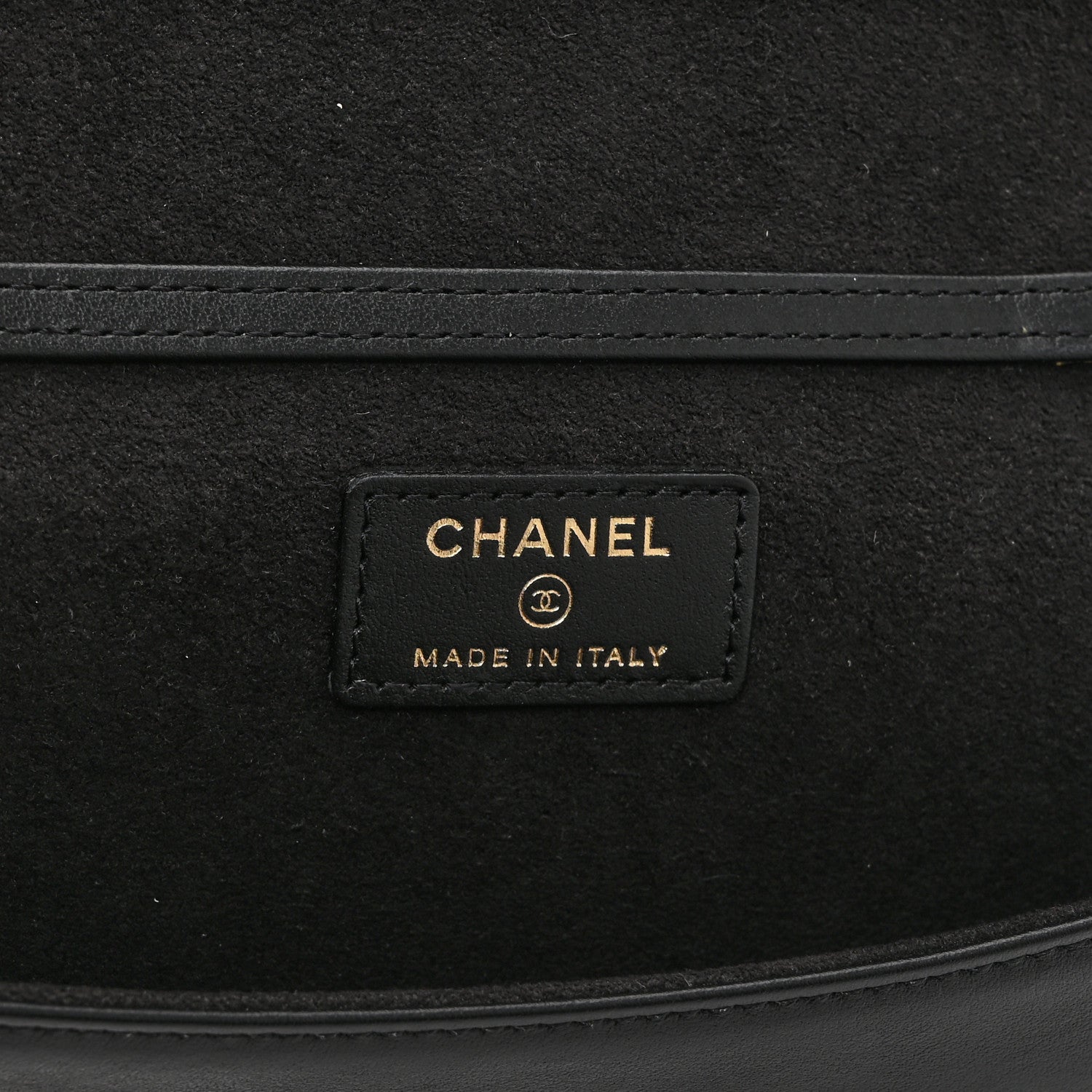 Caviar Quilted Chain Glasses Case Black