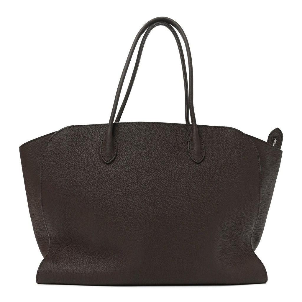 Matte Grained Calfskin Marlo 17 Deep Brown