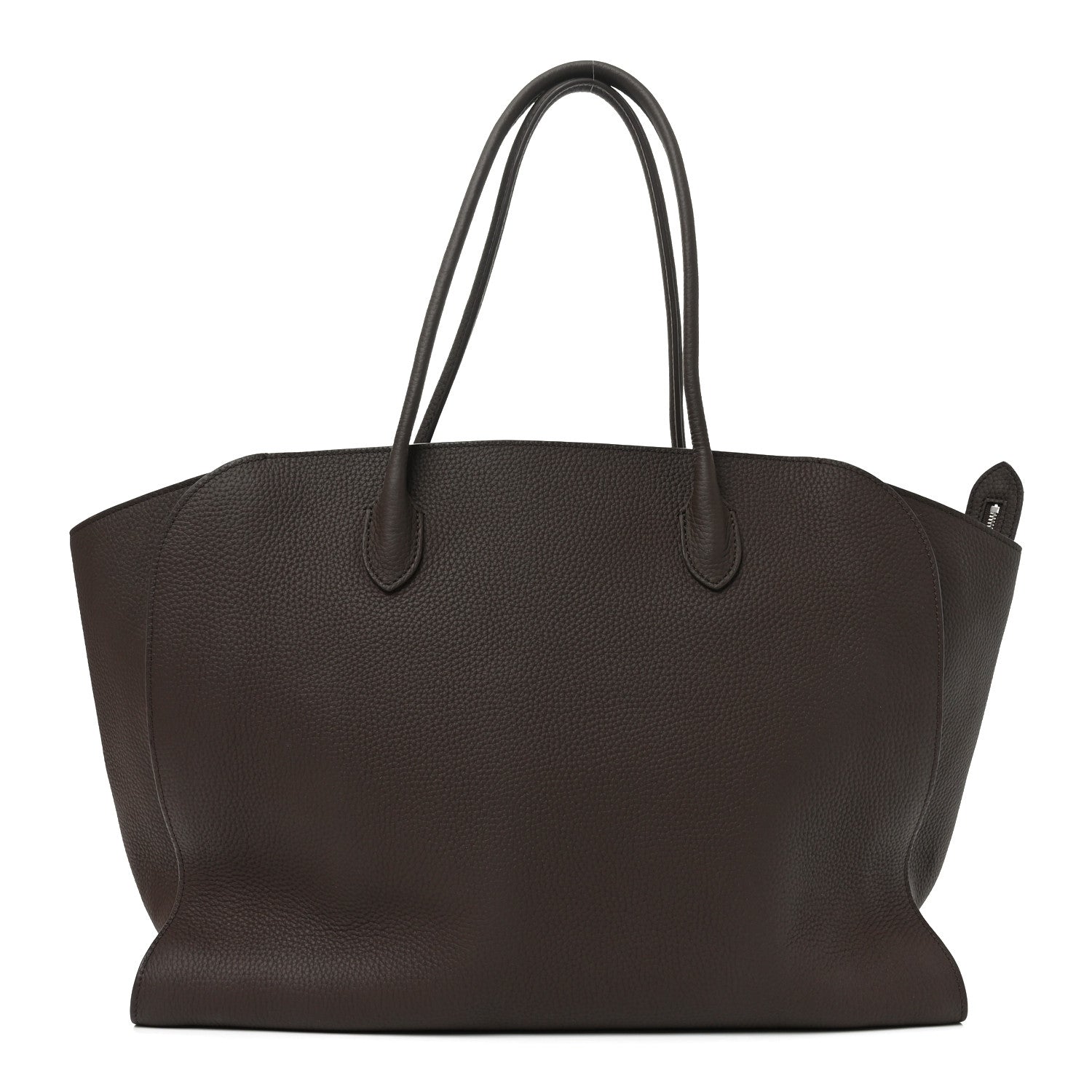 Matte Grained Calfskin Marlo 17 Deep Brown