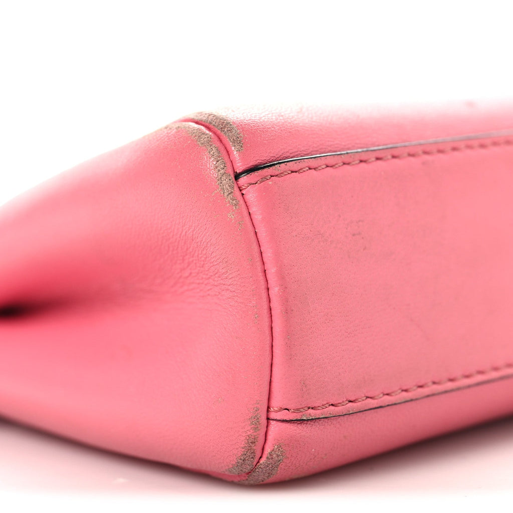 Shiny Nappa Micro Peekaboo Iconic Satchel  Rosa Fluo